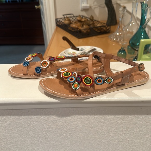 Laidback London Beaded Sandals Size 41 NWOT - Picture 3 of 6